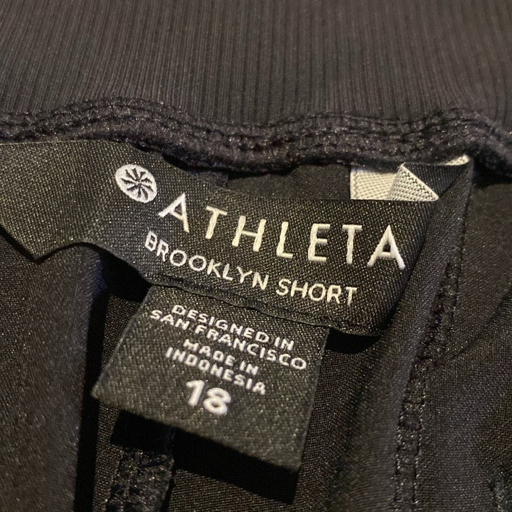 Athleta Brooklyn Shorts Black Sz 18